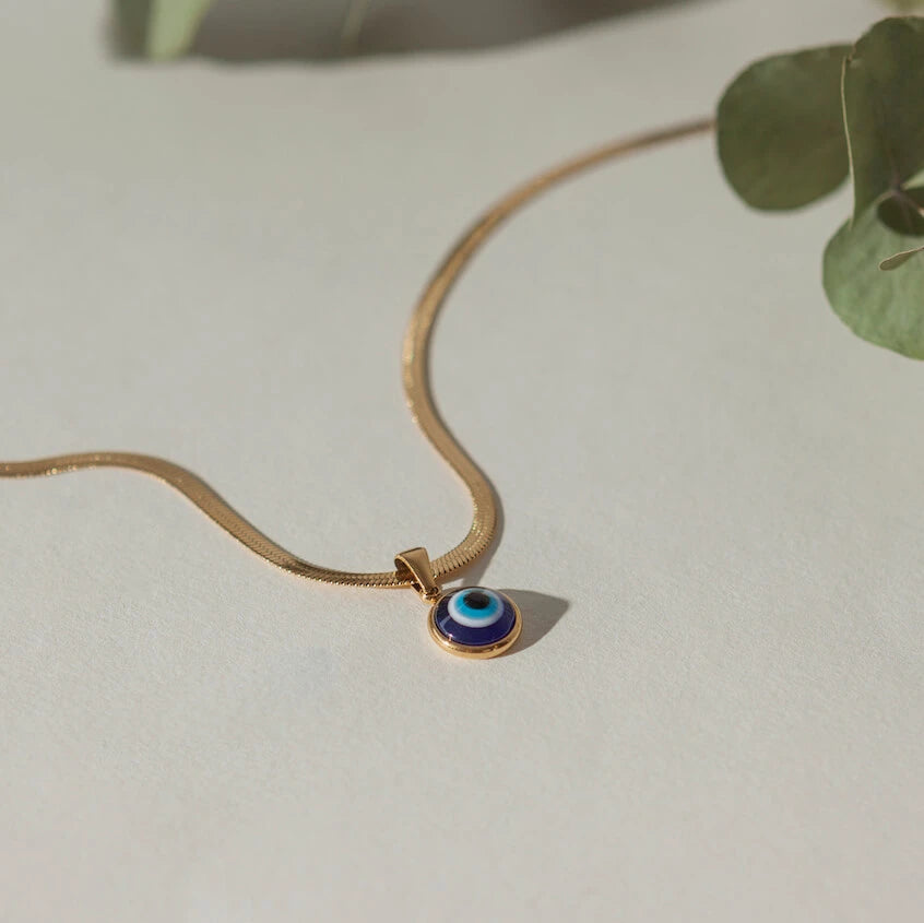 Beschermende Boze Oog ketting – Elegant, Waterbestendig & Krachtgevend - 4mm