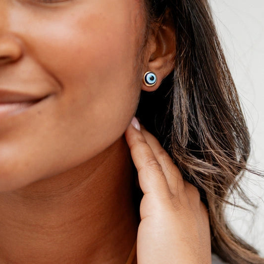 Beschermende boze oog oorbellen - Elegant, Waterbestendig & Krachtgevend