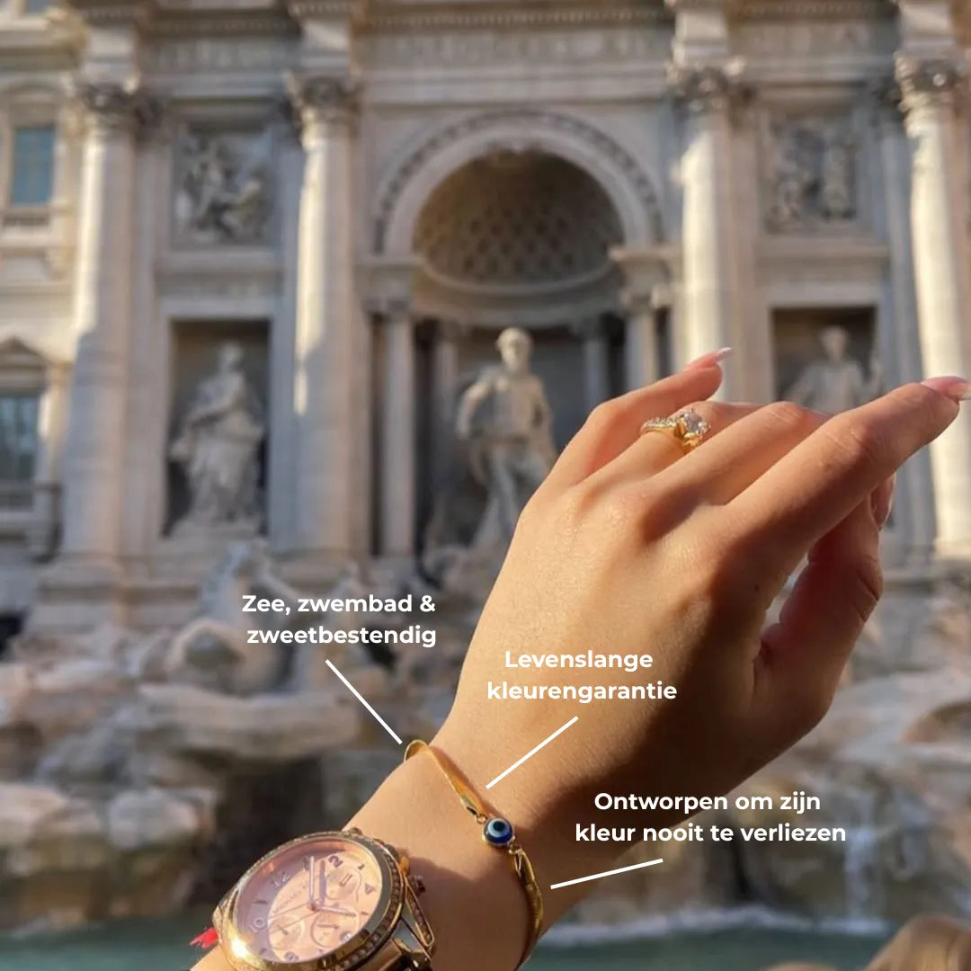 Beschermende Boze Oog Armband – Elegant, Waterbestendig & Krachtgevend