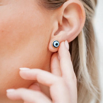 Beschermende boze oog oorbellen -  Elegant, Waterbestendig & Krachtgevend