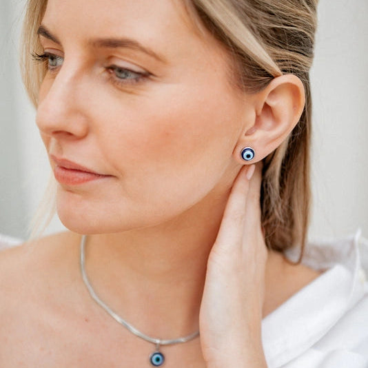 Beschermende boze oog oorbellen -  Elegant, Waterbestendig & Krachtgevend