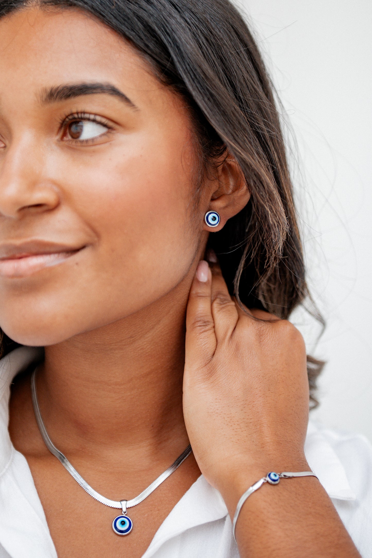 MEGA DEAL:Evil Eye bracelet + necklace + stud-earrings + FREE SHIPPING
