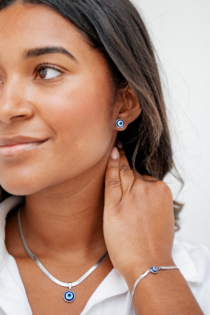 MEGA DEAL:Evil Eye bracelet + necklace + stud-earrings + FREE SHIPPING