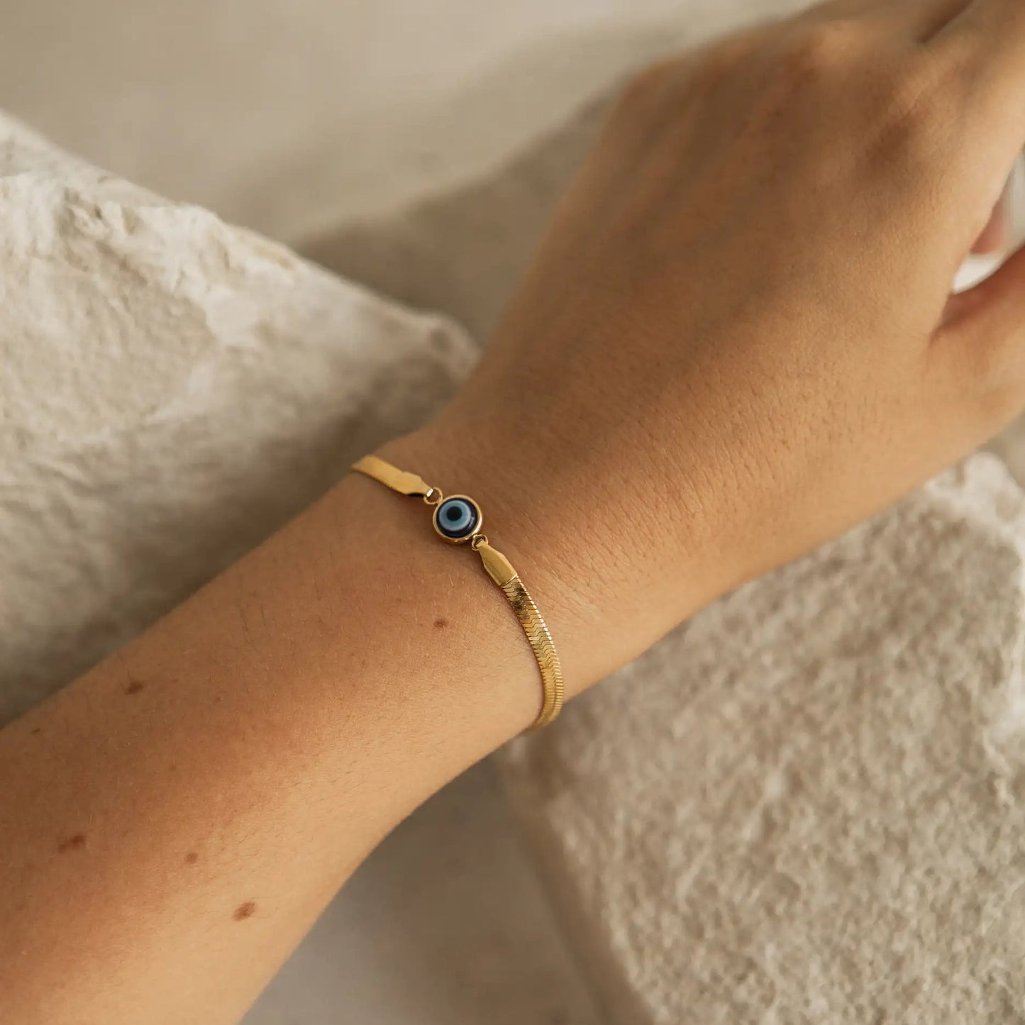 Beschermende Boze Oog Armband – Elegant, Waterbestendig & Krachtgevend