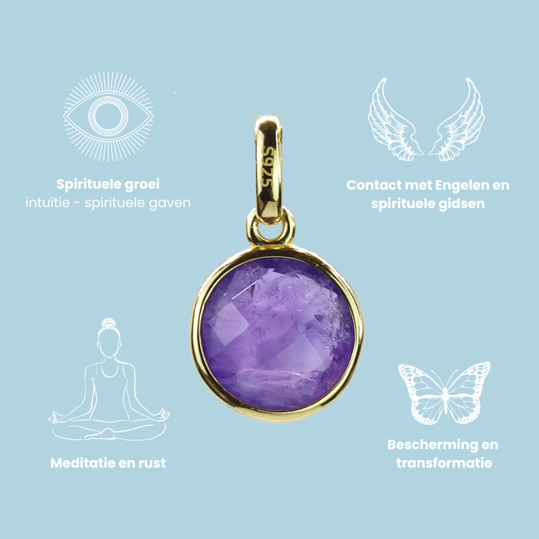 Amethyst Pendant - Sterling Silver