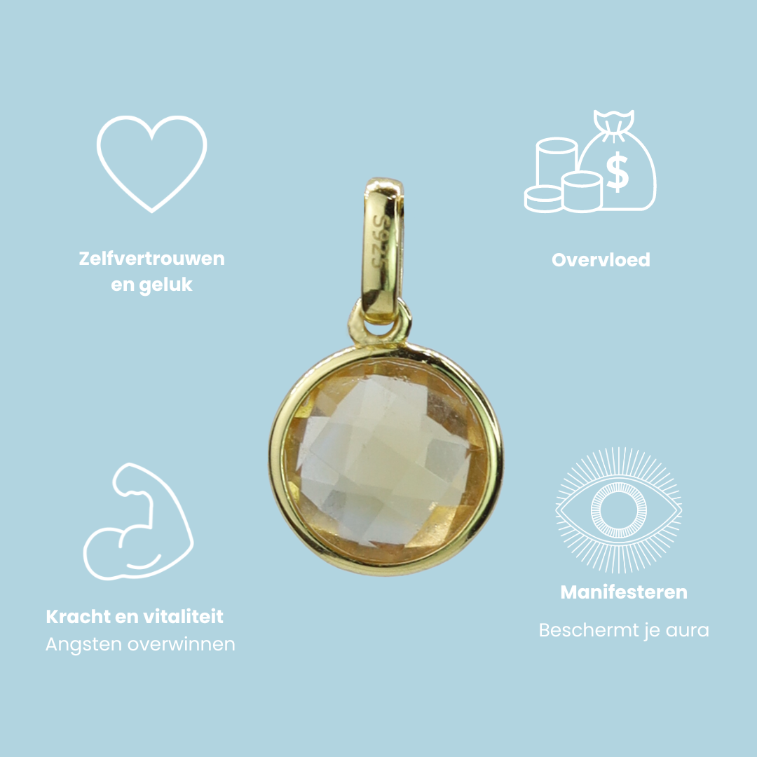 Citrine Pendant - Sterling Silver