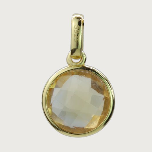 Citrine Pendant - Sterling Silver