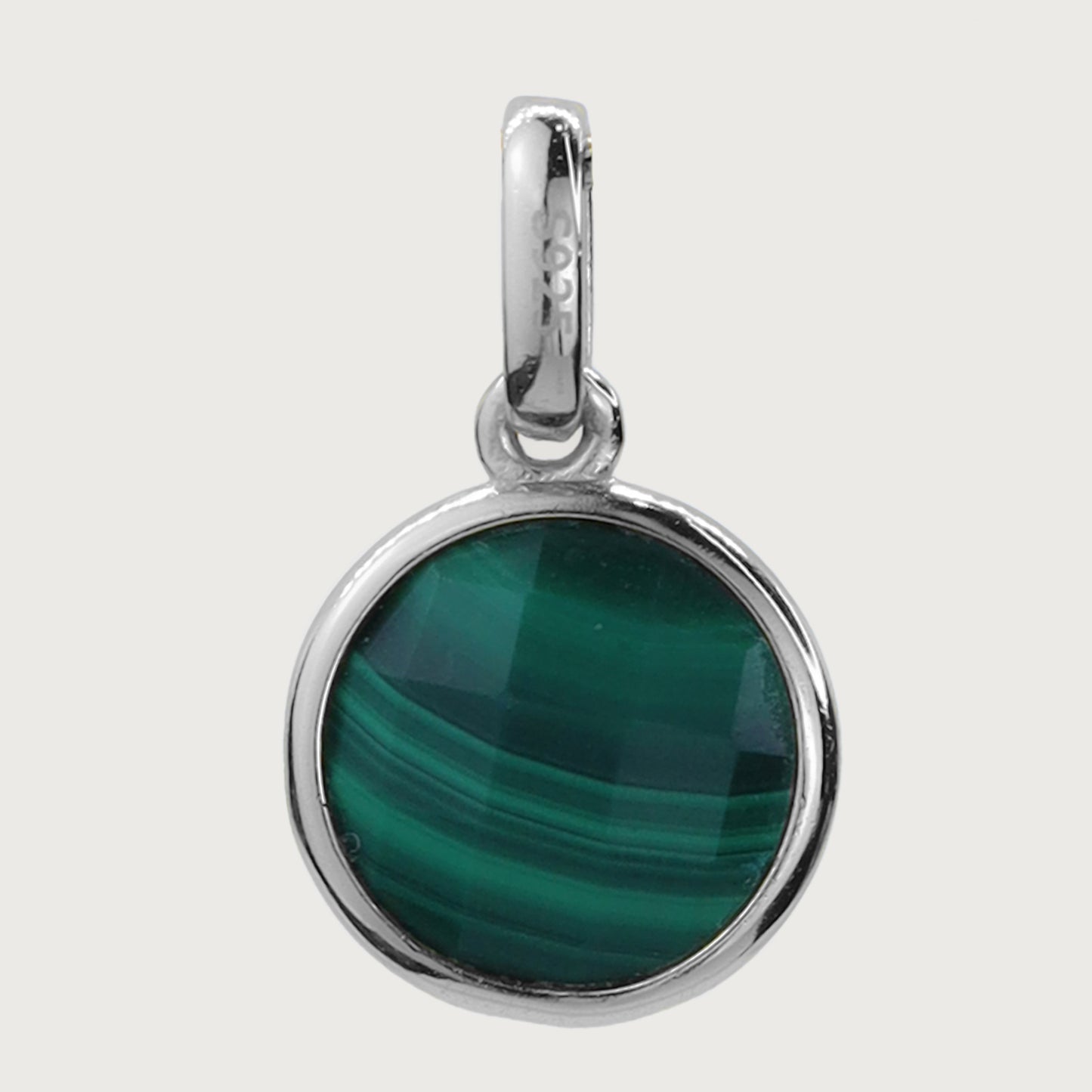 Malachite Pendant - Sterling Silver