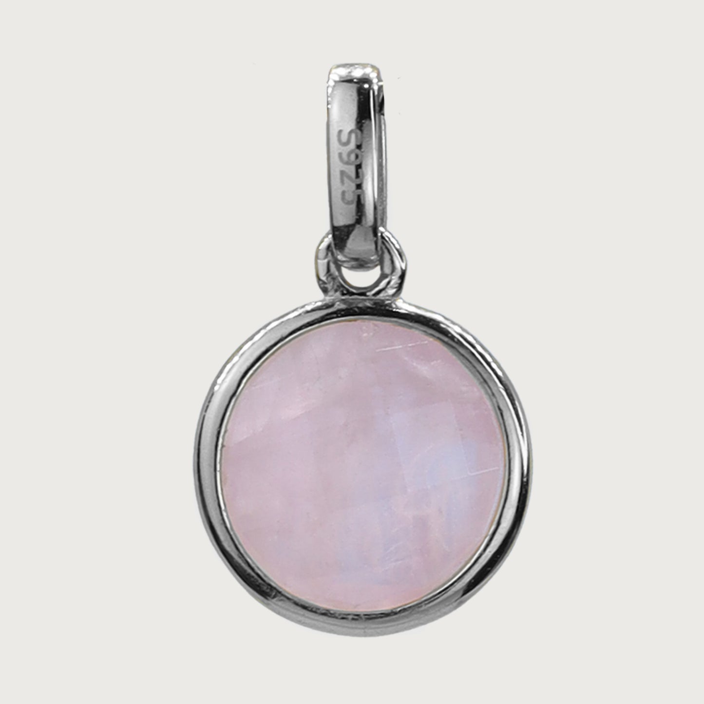 Rose Quartz Pendant - Sterling Silver