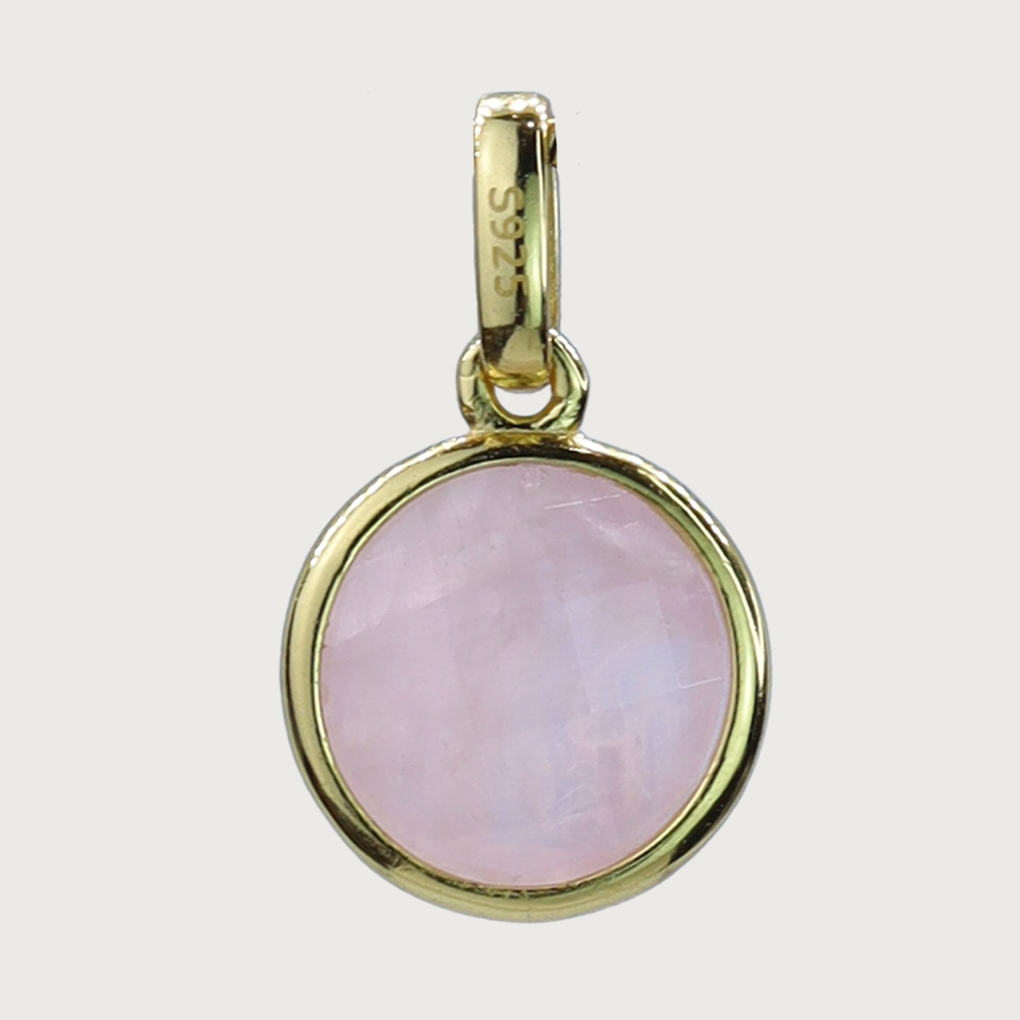 Rose Quartz Pendant - Sterling Silver